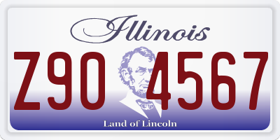 IL license plate Z904567