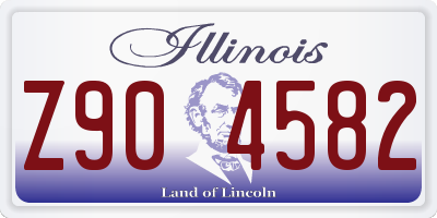 IL license plate Z904582