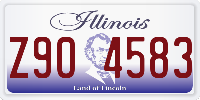 IL license plate Z904583
