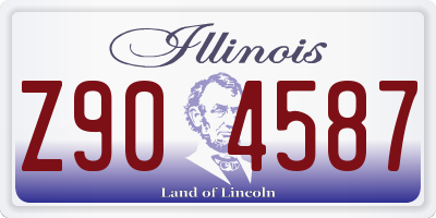 IL license plate Z904587