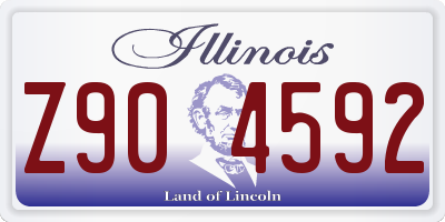 IL license plate Z904592