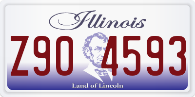 IL license plate Z904593