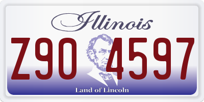 IL license plate Z904597