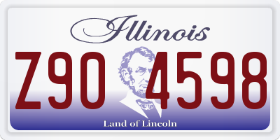 IL license plate Z904598