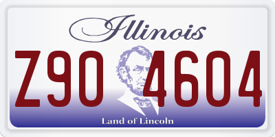 IL license plate Z904604