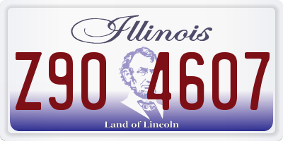 IL license plate Z904607