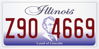 IL license plate Z904669