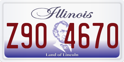 IL license plate Z904670