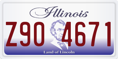 IL license plate Z904671