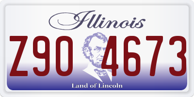 IL license plate Z904673