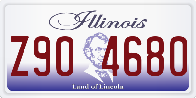 IL license plate Z904680