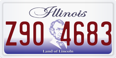 IL license plate Z904683