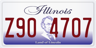 IL license plate Z904707