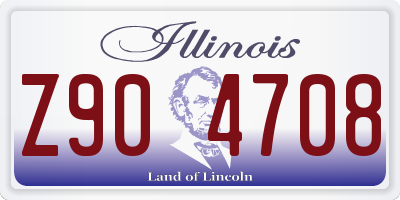 IL license plate Z904708