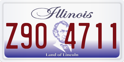 IL license plate Z904711