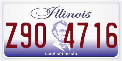 IL license plate Z904716