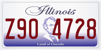 IL license plate Z904728