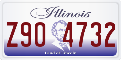 IL license plate Z904732