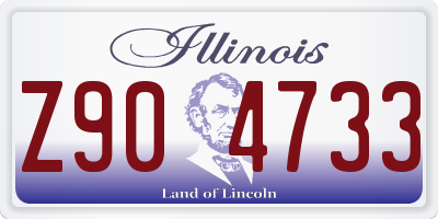 IL license plate Z904733