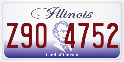IL license plate Z904752