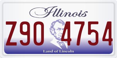 IL license plate Z904754