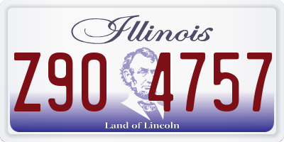 IL license plate Z904757