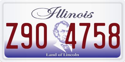 IL license plate Z904758