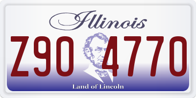 IL license plate Z904770