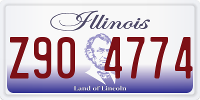 IL license plate Z904774