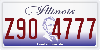 IL license plate Z904777