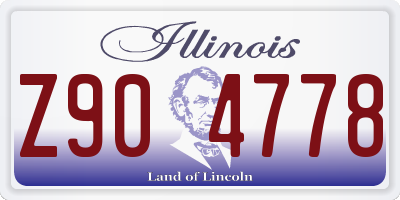 IL license plate Z904778