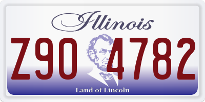 IL license plate Z904782