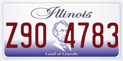 IL license plate Z904783