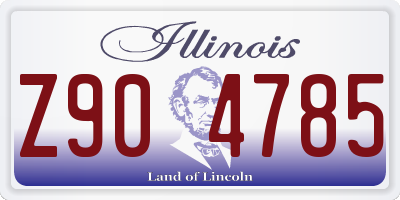 IL license plate Z904785