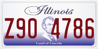 IL license plate Z904786