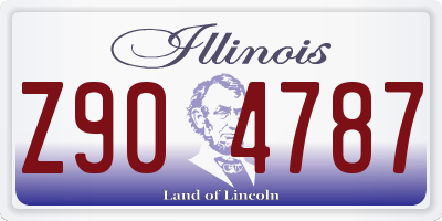 IL license plate Z904787