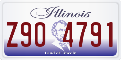 IL license plate Z904791