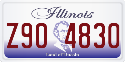 IL license plate Z904830