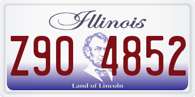 IL license plate Z904852