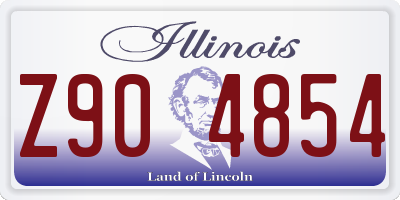 IL license plate Z904854