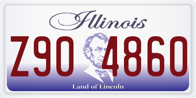 IL license plate Z904860