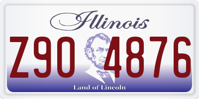 IL license plate Z904876