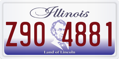IL license plate Z904881