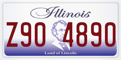 IL license plate Z904890