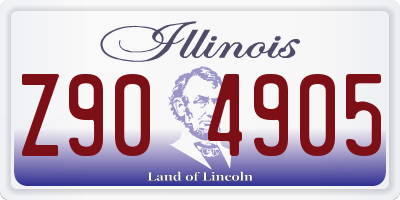 IL license plate Z904905