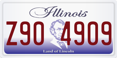 IL license plate Z904909