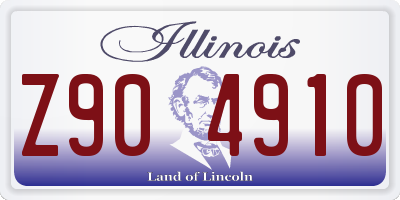 IL license plate Z904910
