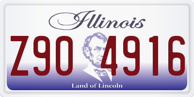 IL license plate Z904916