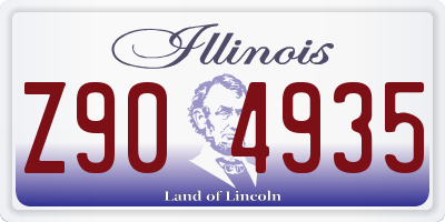 IL license plate Z904935