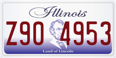 IL license plate Z904953